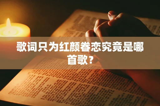 歌词只为红颜眷恋究竟是哪首歌？