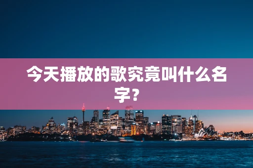今天播放的歌究竟叫什么名字？