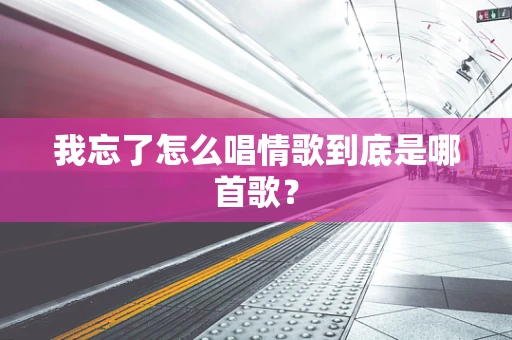 我忘了怎么唱情歌到底是哪首歌？