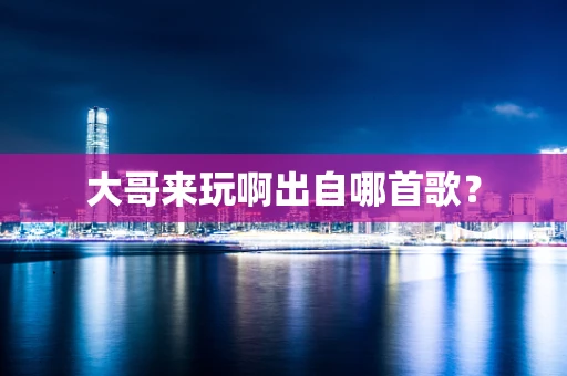 大哥来玩啊出自哪首歌？