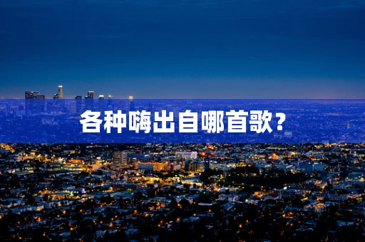 各种嗨出自哪首歌？