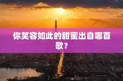 你笑容如此的甜蜜出自哪首歌？