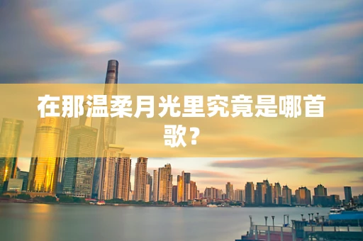 在那温柔月光里究竟是哪首歌？