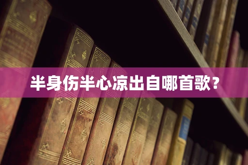 半身伤半心凉出自哪首歌？