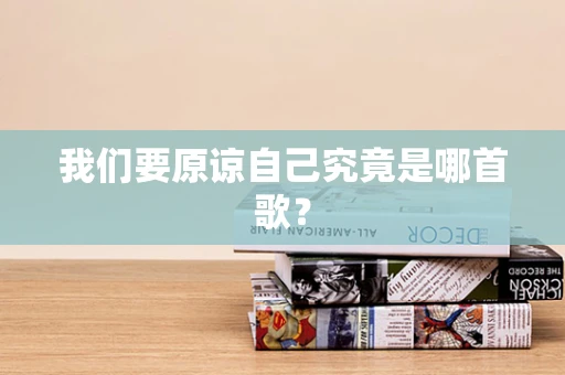 我们要原谅自己究竟是哪首歌？