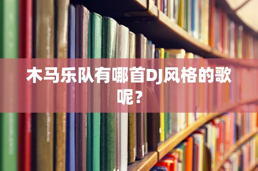 木马乐队有哪首DJ风格的歌呢？