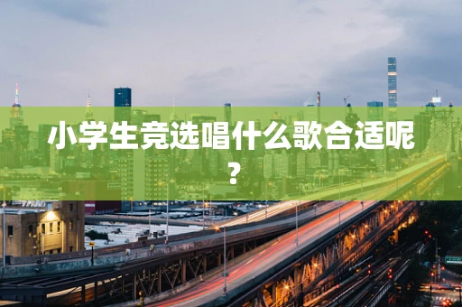 小学生竞选唱什么歌合适呢？