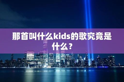 那首叫什么kids的歌究竟是什么？