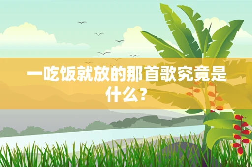 一吃饭就放的那首歌究竟是什么？