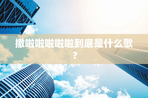 撒啦啦啦啦啦到底是什么歌？