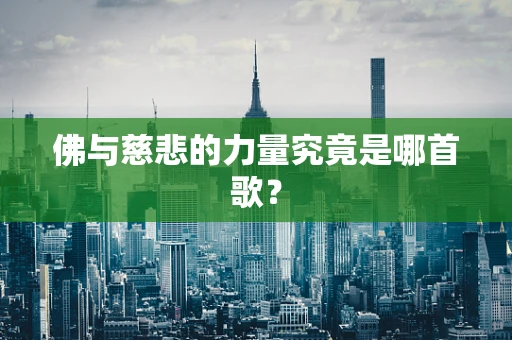 佛与慈悲的力量究竟是哪首歌？