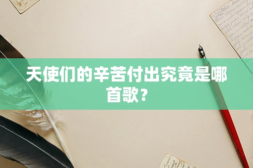 天使们的辛苦付出究竟是哪首歌？