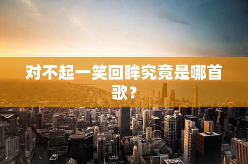 对不起一笑回眸究竟是哪首歌？
