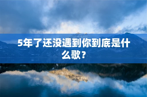 5年了还没遇到你到底是什么歌？