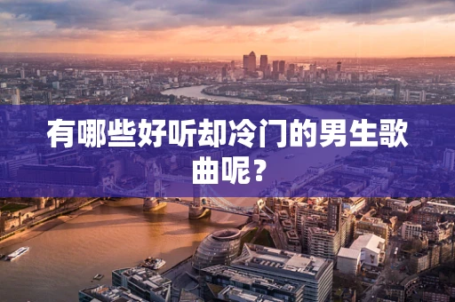 有哪些好听却冷门的男生歌曲呢？