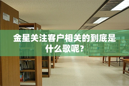 金星关注客户相关的到底是什么歌呢？