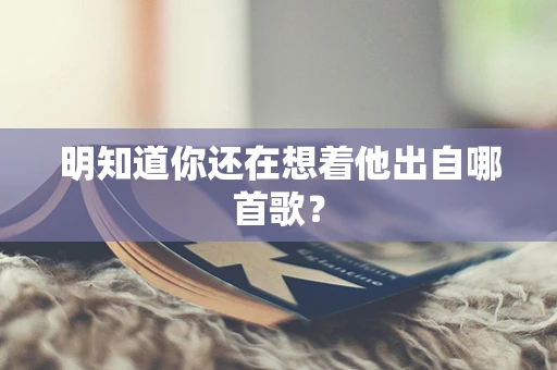 明知道你还在想着他出自哪首歌？