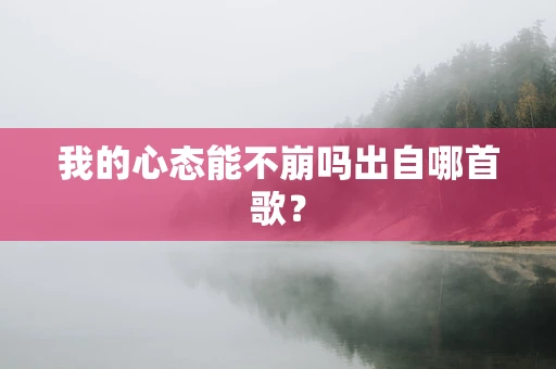 我的心态能不崩吗出自哪首歌？
