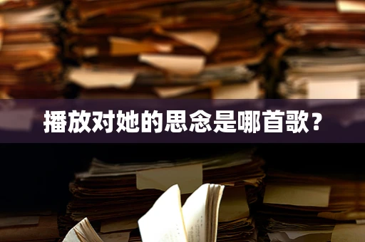 播放对她的思念是哪首歌？