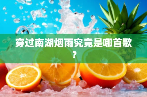 穿过南湖烟雨究竟是哪首歌？