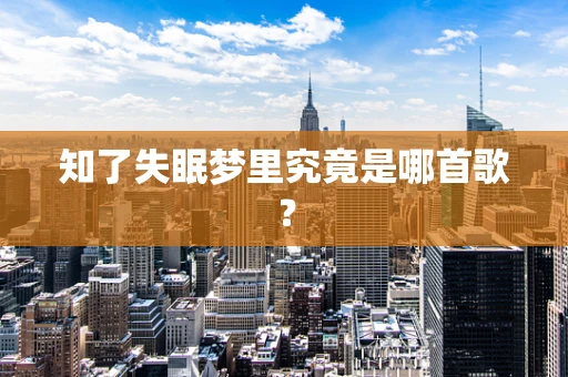 知了失眠梦里究竟是哪首歌？