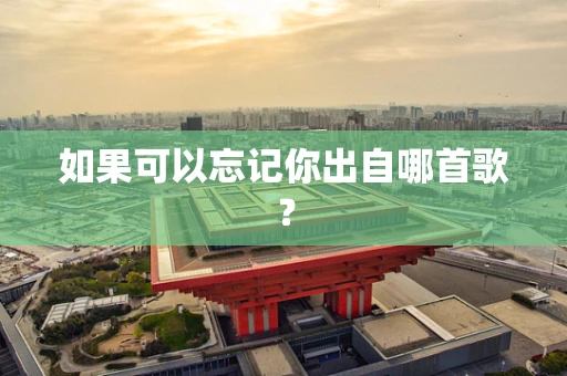 如果可以忘记你出自哪首歌？