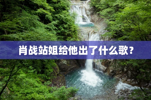 肖战站姐给他出了什么歌？