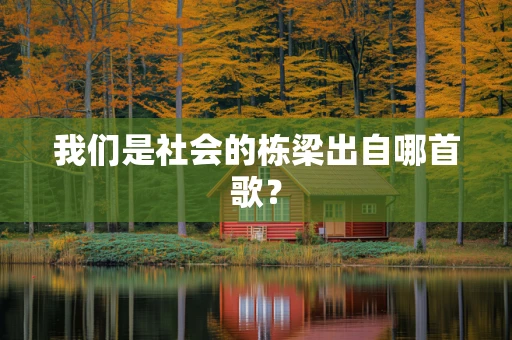 我们是社会的栋梁出自哪首歌？