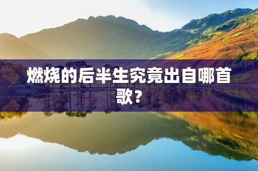 燃烧的后半生究竟出自哪首歌？