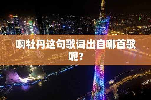 啊牡丹这句歌词出自哪首歌呢？