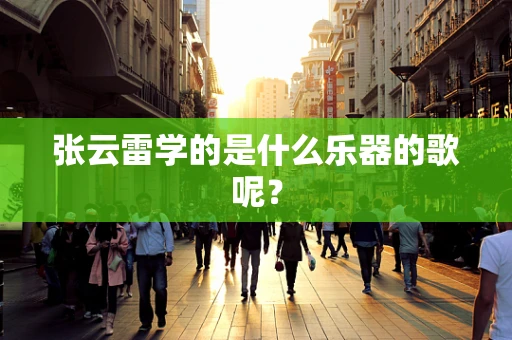 张云雷学的是什么乐器的歌呢？