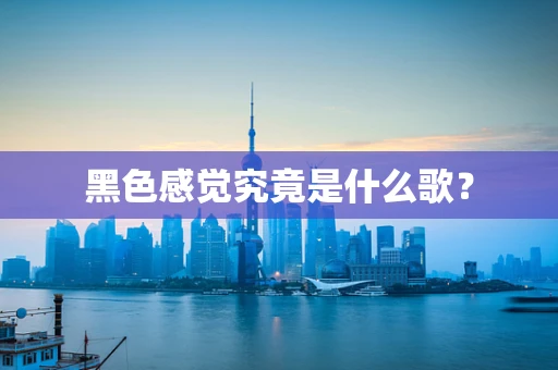 黑色感觉究竟是什么歌？