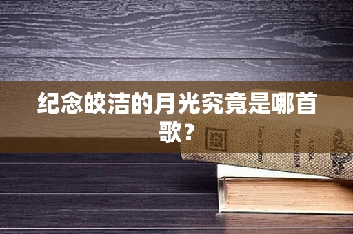 纪念皎洁的月光究竟是哪首歌？