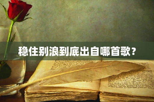 稳住别浪到底出自哪首歌？