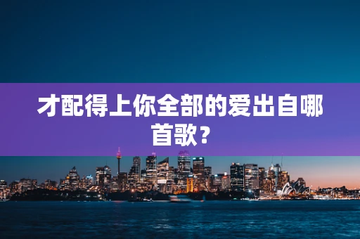 才配得上你全部的爱出自哪首歌？