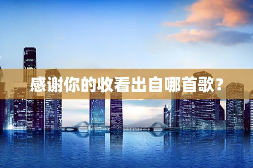 感谢你的收看出自哪首歌？
