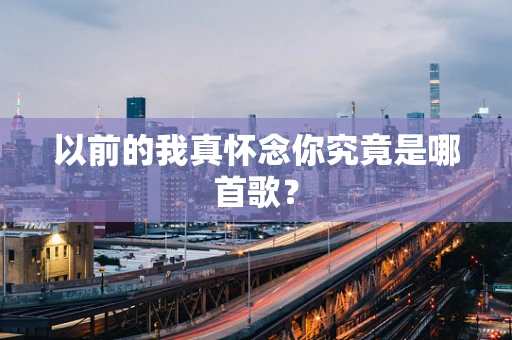 以前的我真怀念你究竟是哪首歌？