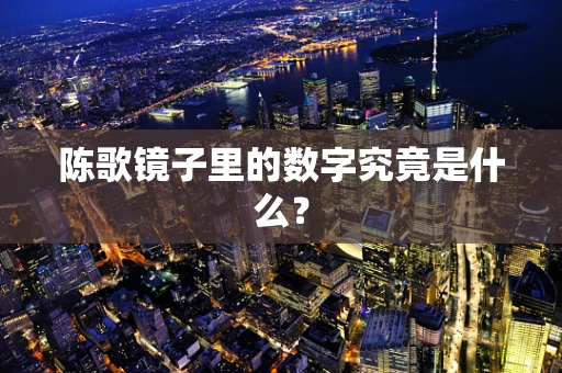 陈歌镜子里的数字究竟是什么？