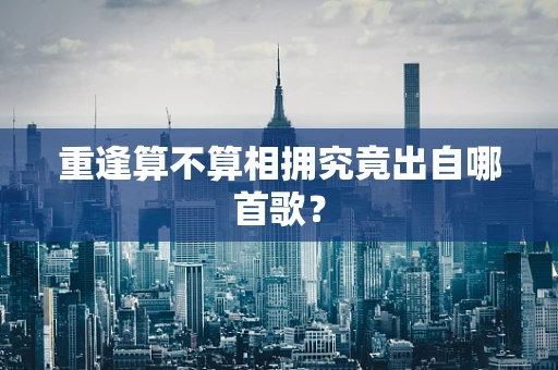 重逢算不算相拥究竟出自哪首歌？