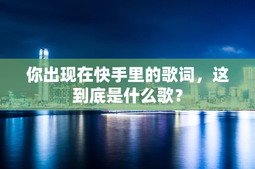 你出现在快手里的歌词，这到底是什么歌？