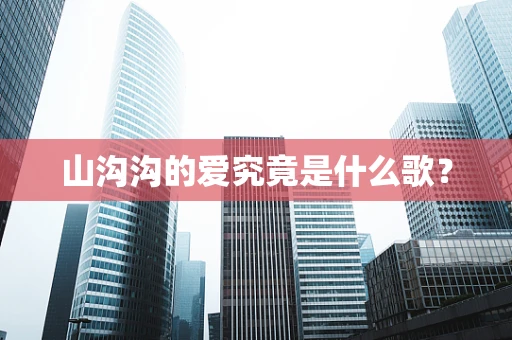 山沟沟的爱究竟是什么歌？