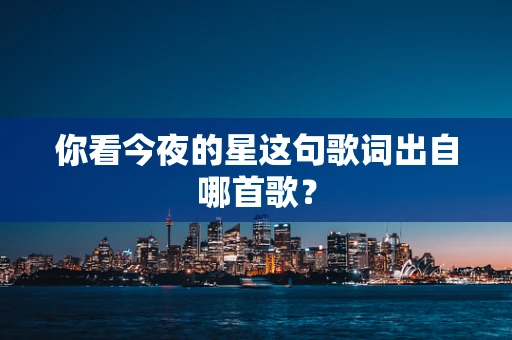 你看今夜的星这句歌词出自哪首歌？