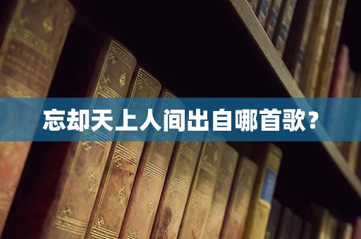 忘却天上人间出自哪首歌？