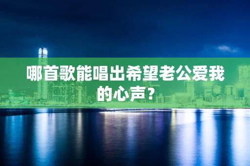 哪首歌能唱出希望老公爱我的心声？