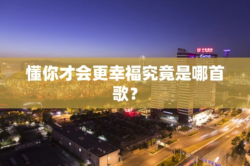 懂你才会更幸福究竟是哪首歌？