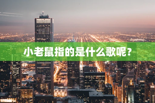 小老鼠指的是什么歌呢？