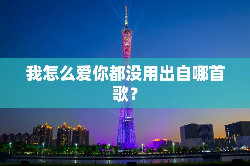 我怎么爱你都没用出自哪首歌？