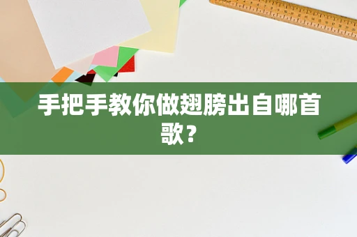 手把手教你做翅膀出自哪首歌？