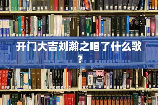 开门大吉刘瀚之唱了什么歌？
