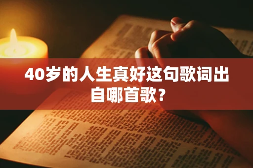 40岁的人生真好这句歌词出自哪首歌？